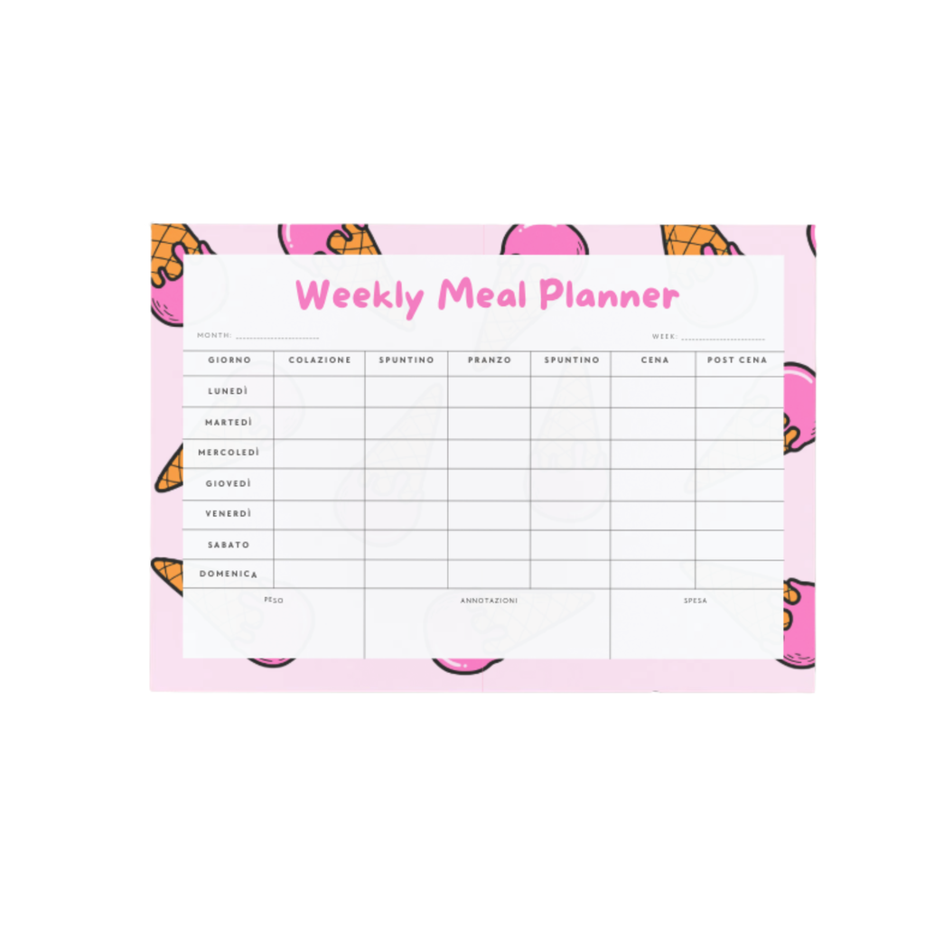 Weekly Meal Planner Gelato