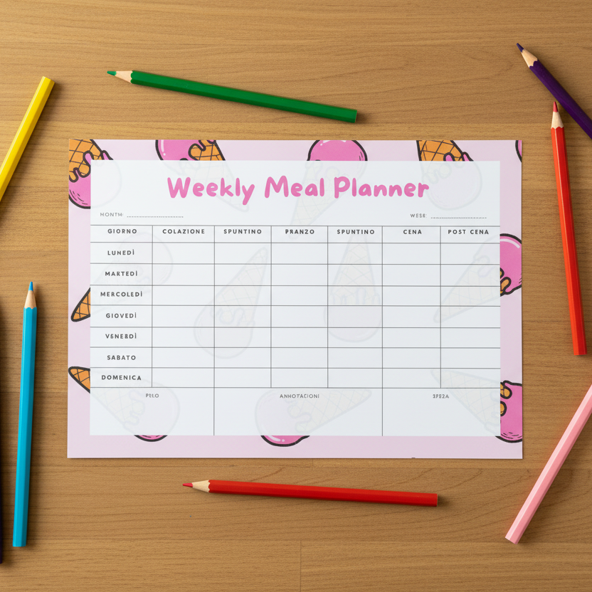Weekly Meal Planner Gelato