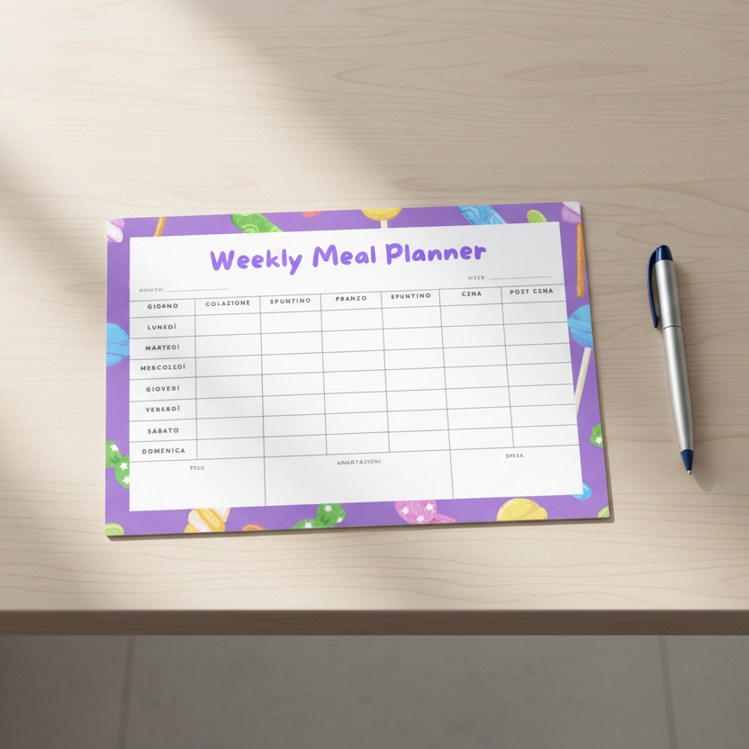 Weekly Meal Planner Candy