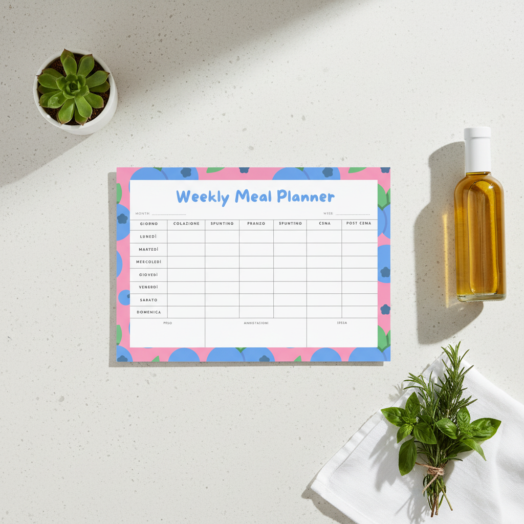 Weekly Meal Planner Mirtilli