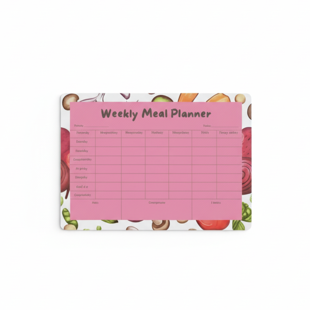 Weekly Meal Planner sfondo ingredienti cucina